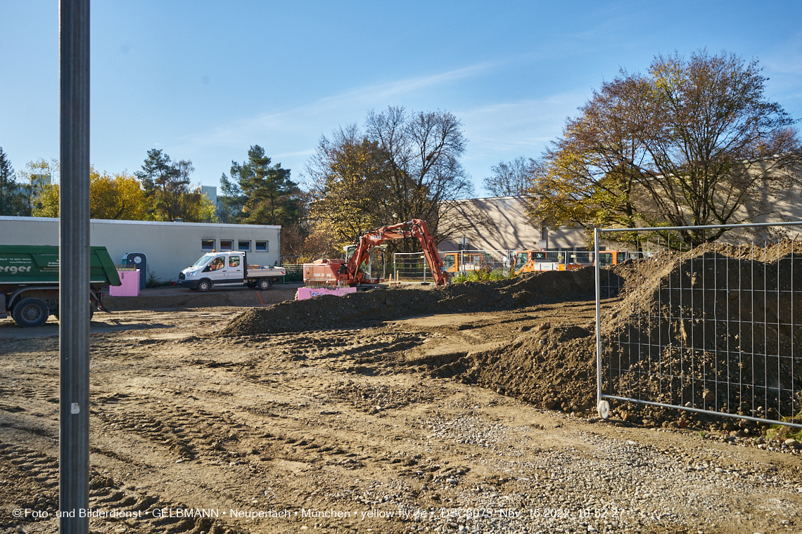 15.11.2022 - Baustelle an der Quiddestraße Haus für Kinder in Neuperlach